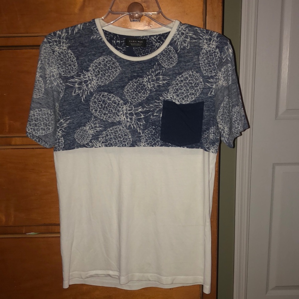 Zara Man cotton one pocket shirt, size small